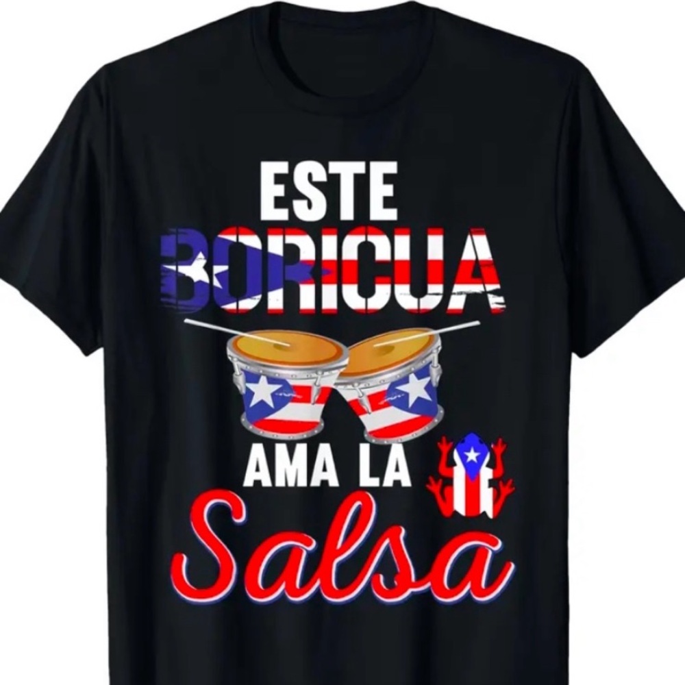New! T-Shirt Puerto Rican. PR. Music Salsera Flag..Salsa Puerto Rico Boricua 3XL
